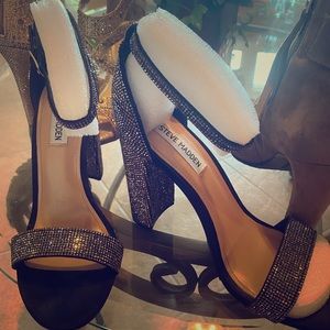 Steve Madden Carrson Rhinestone Ankle Strap Heels